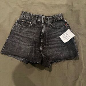 Topshop Women's Black Denim Shorts